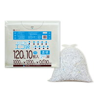 ごみ袋 120リットル 透明 100x120cm 0.030mm厚 10枚x30冊 LN-123/ポリ袋 ゴミ袋 エコ袋 平袋 袋 120L ク…