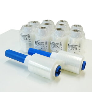 【12本販売】ストレッチフィルム ハンディタイプ 透明 100mm幅x150m 20μ 12本 STR-100-20-b12/梱包用フィルム 手巻きタイプ クリア ハンディラップ 梱包ラップ 梱包用品 引越し 荷造り サンキョウプ