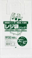 1枚あたり3.08円 レジ袋エコタイプ：Lサイズ/半透明/0.013mm厚 西日本40号/東日本30号 30冊入 3000枚入
