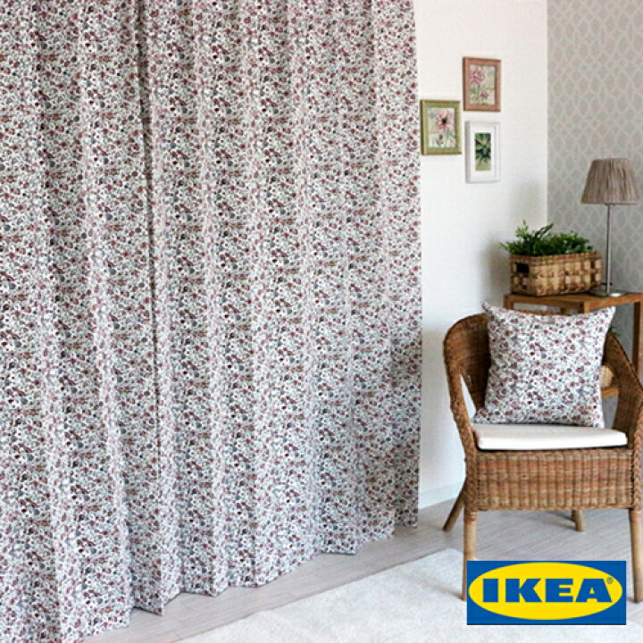楽天市場 花柄 カーテン シグブリット Ikea レッド 赤 綿100 おしゃれ 子供部屋 小花 リバティ カフェ 外国 イケア オーダーカーテン 女の子 ガーリー 人気 定番 カーテンカーテン