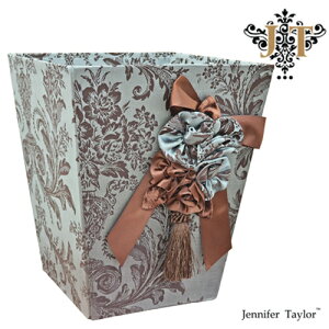 ジェニファーテイラー【送料無料】【カーライル】ダストボックス Jennifer Talor Carlisle カルトナージュ リボン ゴミ箱 エレガント アメリカ 輸入 インテリア 小物入れ 収納BOX 新生活
