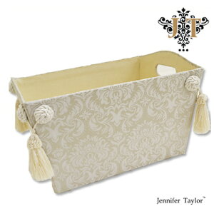 ジェニファーテイラー【送料無料】【ハルノ】マガジンラック Jennifer Talor haruno グレー ヨーロピアン アメリカ タッセル エレガント アンティーク調 輸入 インテリア 小物入れ マガジンボッ