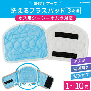 【エントリーでポイント5倍確定】おむつ オムツ マナーパンツ マナーパッド マナーパット おむつカバー おしっこ 介護3枚組シーシーオムツ・洗えるパッド対応 オス用プラスパッド 1〜10号