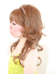 �yPOMPADOUR/WIG�z�y���[���։z�O���E�n�[�t�E�|�C���g�E�B�b�O�ɍœK�I�E�B�b�O�p�J���t���[�W��/�J�`���[�V��/�E�B�b�O/�O�҂�/18mm/�|���p�h�[��/�a���E�B�b�O