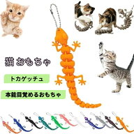 【2個購入で40％OFF】【穴付きタイプ】猫じゃらし 猫用 おもちゃ 骨格 恐竜 タコ ヤモリトカゲ 関節 可動…