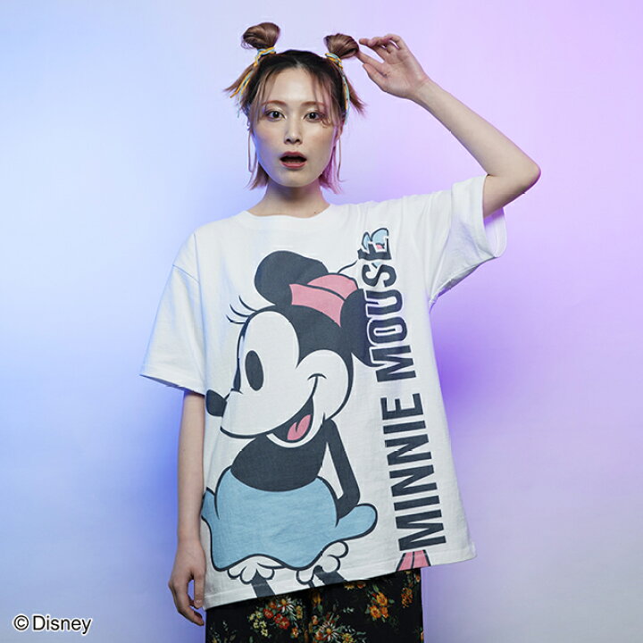 楽天市場 Disney ディズニー ミニーマウス Bigプリントtシャツ パニカムトーキョー 楽天市場店