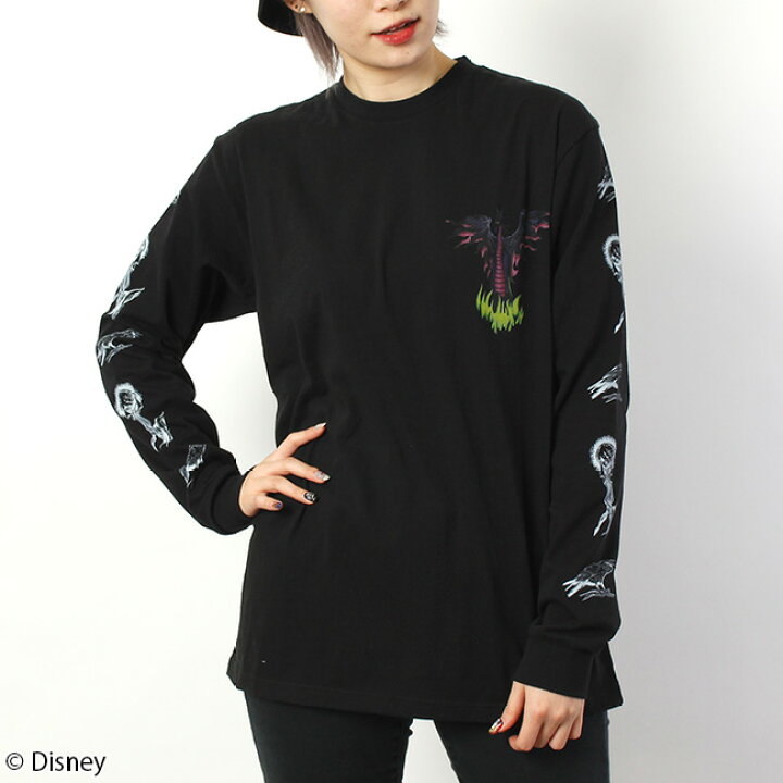 楽天市場 Disney ディズニー 眠れる森の美女 マレフィセント ロングスリーブtシャツ パニカムトーキョー 楽天市場店