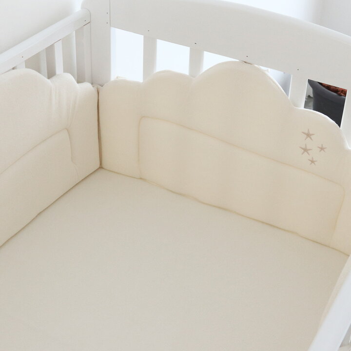 楽天市場 ベビーベッドガード ミニサイズ クラウド 60 90cm パイル 綿100 ベビーベッド用 ごっつん防止 ベッドバンパー Puppapupo