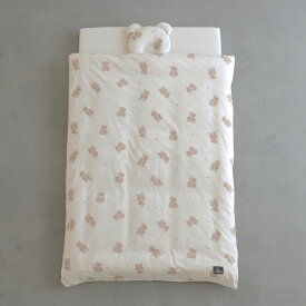 洗える ベビー布団セット 5点 【天竺ニット】 綿100％ 【くまうさぎ】 ふとん ベビー布団 シンプル かわいい 赤ちゃん 新生児 出産準備