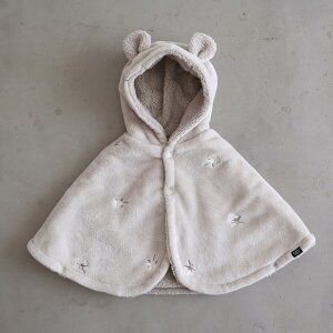 【 P5倍 10/27(月) 09:59まで 】【楽天ランキング1位】 ポンチョ 【フランネル】 ベビー フード付き 防寒 軽量 マント アウター コート 赤ちゃん 子供 出産祝い プレゼント 男の子 女の子