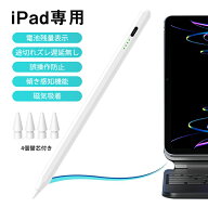 iPad タッチペン ipad専用 第10世代 残量表示 傾き感知 アイパッド ペンシル極細 スタイラスペン パーム…