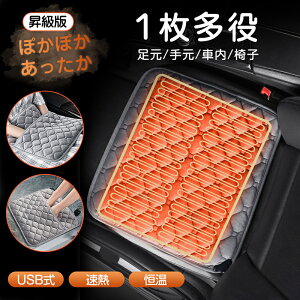 ホットマット ホットカーペット 足元ヒーター 車内 恒温 一人用 USB電気マット 椅子 洗える 寒さ対策 多機能 オフィス 座布団 暖房 省エネ