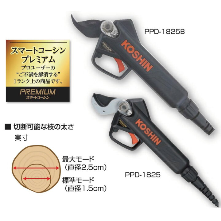 楽天市場】PPD-1825B 工進 充電式 剪定はさみ バイパス刃 18V 2.5Ah 