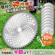 【まとめ買い10％OFFクーポン】草刈り機の刃 チップソー 草刈り 替刃 草刈り機 255 mm 草 耐久 10枚セッ…