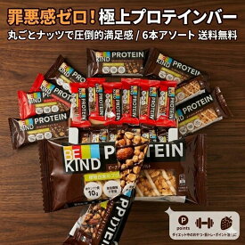 【送料無料】 圧倒的たんぱく質！ BE-KIND ビーカインド プロテインバー 6本 アソート コストコ 限定 ナッツ ダークチョコ ピーナッツバター 高タンパク 食物繊維 低GI ダイエット 筋トレ おやつ ポイント消化 買い回り まとめ買い 爆買い ヘルシー 植物由来
