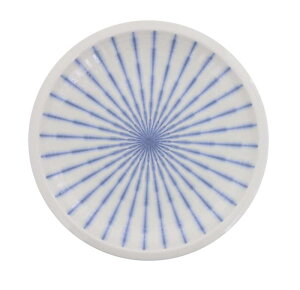 テーブルウェアイースト 大皿 青十草 25cm 和食器 白 ih-003-02