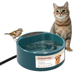 猫用保温水ボウル、2.2Lペット用保温水飲みボウル、猫・犬・鳥・鶏などに対応、冬でも水が凍らない飲水器。室内・屋外兼用