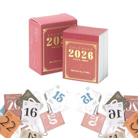 FANGCUU ひめくりカレンダー 2026 ミニ 50x40x26mm シンプルデザイン 計画帳 365日 剥がせる日めくりカレンダー 学生 手帳 ノート 時間管理 勉強 仕事 デスク飾り