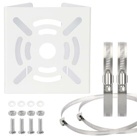 BSTKEY 1本セットモニタリングブラケット 監視カメラ固定金具 防犯カメラ取り付け金具 監視カメラアクセサリ 穴開け不要 ベルト式 さびにくい金属 ねじ付く 耐腐食性 角柱に安定して設置 円