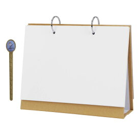 DIY 卓上カレンダー自分で作る しおり付き クラフト紙 空紙 ルーズリーフ 絵画 落書き 風景 デッサン お絵描き 色塗り 予定帳 オフィス 自宅 DIYフォトアルバム ブランクダイアリー スケッチ
