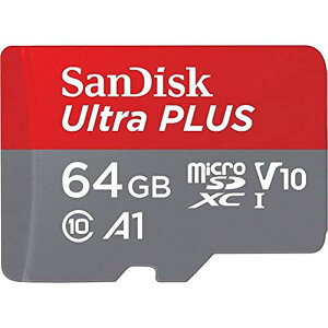 Sandisk Ultra Plus 64GB MicroSDXC UHS-I Card with Adapter 130MB/s Class 10 U1 A1