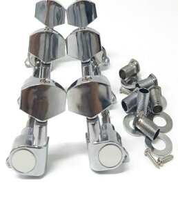 HTharros ギターペグ L3+R3 エレキギター アコースティックギター用 チューナー チューニングペグ ギターのツマミ 交換部品 6個入り