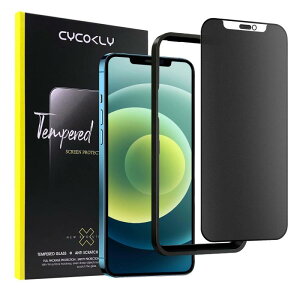 CYCOKLY iPhone12pro max�p�i6.7�C���`�j�K���X�t�B���� �y�`�����h�~+�A���`�O���A�z�����K���X �t���ی�t�B���� �T���T���� �K�C�h�g�t�� �h�o�݌v