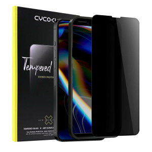 CYCOKLY iPhone 14 plus/ iPhone13promax用(6.7インチ)ガラスフィルム 覗き見防止 【25° プライバシー保護】 2.5D 全面保護 日本製素材旭硝子製 防塵 硬度 9H 指紋防止 自動吸着 気泡防止