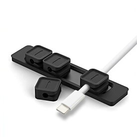 ESJNNK ケーブルクリップ マグネット 4個入り ケーブルホルダー パソコン配線 ケーブル収納 整理 強力磁気 固定 直径3.5mm内のケーブルに対応 配線アクセサリー 絡み防止 落下防止