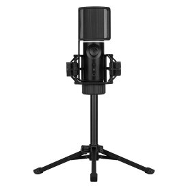 Streamplify ストリームプリファイ コンデンサーマイク MIC TRIPOD USB 単一指向性 カーディオイド 48kHz/16bit クイックミュートボタン ヘッドホン出力 ポップガード 三脚スタンド付属 USB Type-C to A ケ