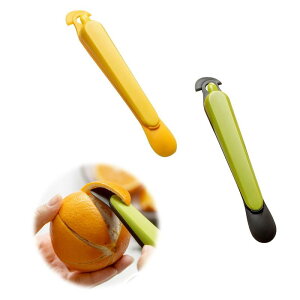 オレンジ皮むき器 オレンジ柑橘類の皮むき器 ポータブルオレンジピーラーカッター【2個入り】ステンレス製 キッチンフルーツオープナー フルーツカッター 時間と労力を節約 安全衛生 キ