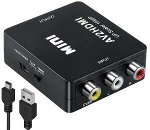 RCA to HDMI �ϊ��R���o�[�^�[ AV to HDMI �ϊ��R���o�[�^�[ RCA �R���|�W�b�g �i�ԁA���A���j 3�F�[�q hdmi �ϊ��A�_�v�^ 1080P/720P�؂�ւ�