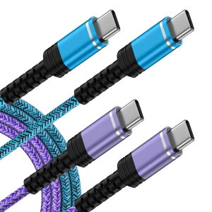 Type C to Type C�P�[�u�� �y1.8m 2�{*2�F�z PD�Ή� 60W�}���[�d USB C to USB C�P�[�u�� iPhone16�[�d�P�[�u�� �f���h�~ iPhone16�V���[�Y MacBook iPad Air/Pro Xperia
