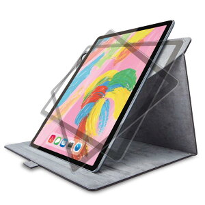 �G���R�� iPad Pro 12.9 (2018) �P�[�X �t���b�v�J�o�[ �\�t�g���U�[ 360�x��] �u���b�N TB-A18L360BK