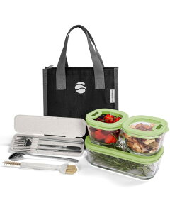 �ϔM�K���X �ۑ��e�� 3�_�Z�b�g�i240ml×2�A560ml×1�j - �d�q�����W�E�I�[�u���E�Ⓚ�Ή� �V���R���W ���e�� �ٓ����Z�b�g�i�ٓ���+�H��+�����u���V�t���j �����H ���u�� �t�R��h�~