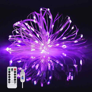 Azakka mini LED �W���G���[���C�g 10M 100�� �C���~�l�[�V�������C�g USB���d�� �t�F�A���[���C�g �����R���t���z���f�[�f�R���[�V�������C�g 8��ރ��[�h �_�� �_�� �^�C�}�[�@�\ ���߉\�Ȗ�