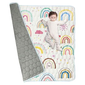 Fairy Baby プレイマット 赤ちゃん 127×127×1.5cm クッション フロアマット 綿 洗える 厚手 滑り止め 防音 子供 キッズ 遊び 可愛い 衝撃緩和 床暖房対応 出産祝い プレゼント