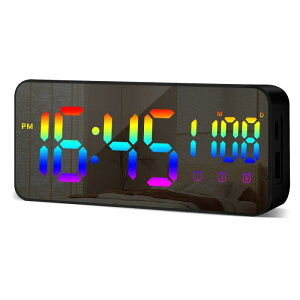 �ڊo�܂����v LED �u�����v 3���A���[���ݒ� �f�W�^�����v �d�r�� ����/���x/���t�\�� �X�k�[�Y�@�\ �É� ���邳���� ���ɈՂ����v USB�P�[�u�����d�� 15.5*6.7*3CM �J���[�F