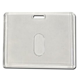 1～2枚用 横型 IDケース 社員証カードホルダー 名札 ハードタイプ CQ-U6615