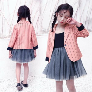 チュールスカート 二点セット コート キッズ 子供服 可愛い ストラップ 秋物 秋 ピンク ワンピース キャミソール ふわ揺れロング ドレス 子供用 女の子 長袖 通学 アウター ジュニア TZ-007 海