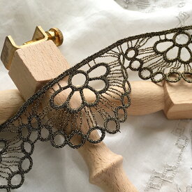 【50cm】幅広 ゴールド スカラップ　幅4cm ケミカルレース 金色 ブロンズ ゴールド　軽い 薄い おしゃれ ピアス イヤリング ハンドメイド 手芸 アクセサリー 材料 素材 パーツ 手芸 ヘアゴム 商用