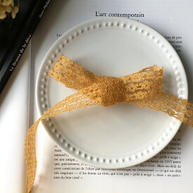 【9/4〜10％オフ】【100cm】ラッセルレース 幅2.5cm　花 フラワー レースリボン　刺繍レースリボン　伸縮しない　リボン　ヘアリボン　ポニーフック　ピアス パーツ イヤリング ハンドメイド 手芸 アクセサリー 材料 素材 パーツ 手芸 バレッタ