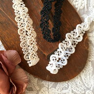 【50cm】ループブレード　幅1cm　刺繍 レース リボン おしゃれ ピアス イヤリング ハンドメイド 手芸 ア…
