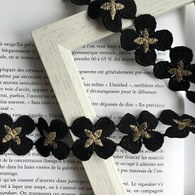 【50cm】モノトーン ケミカルレース 刺繍リボン ハンドメイド 手芸 アクセサリー 材料 素材 パーツ 手芸 バレッタ カチューシャ 広幅　細いポーチヘアゴム 商用