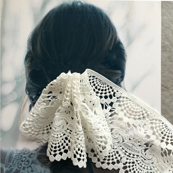 楽天市場】【50cm】幅広 10cm スカラップケミカルレース 刺繍リボン  