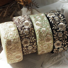 【25cm】インド刺繍リボン インドリボン おしゃれ ピアス イヤリング ハンドメイド 手芸 アクセサリー 材料 素材 パーツ 手芸 バレッタ カチューシャ チャーム 紐 問屋ポーチヘアゴム 商用
