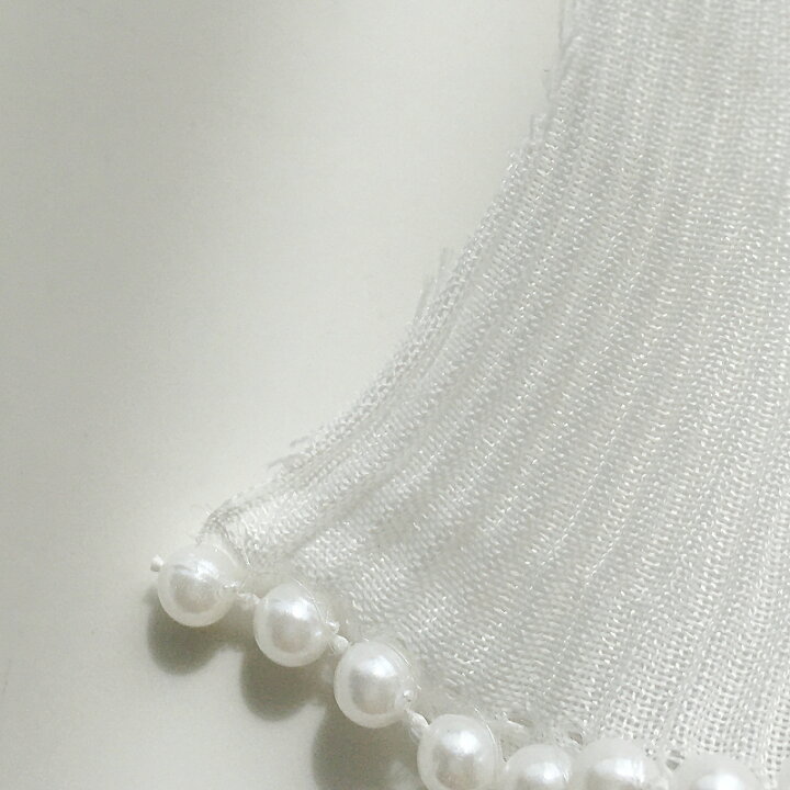 楽天市場】【50cm】パール付きフリル ビーズつきリボン 縁取り  