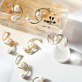 【2個】パール2つぶ アクセ アクセサリー パーツ 素材 材料 デコレーション ビーズ ピアス パーツ 部品 ボリューム 華やか 上品 大人手芸 ハンドメイド 問屋 商用