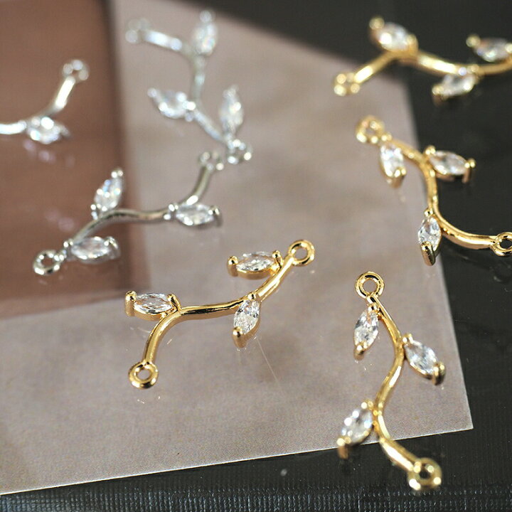 楽天市場 ２個 ジルコニア ピアス イヤリング アクセサリー パーツ ハンドメイド アクセサリーパーツ 手芸 アクセ 素材 軽い おしゃれ おすすめ 接続パーツ ゴールド 問屋 金 手芸用リボンのお店 Ponz Shop