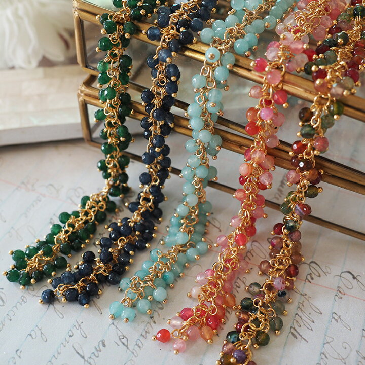 楽天市場 最大15 オフクーポン 2 5ｃｍ 天然石 チェーン アクセサリーパーツ 4ｍｍ 4ミリ 18k 18kメッキ 天然石チェーン ビーズ ピアス パーツ 部品 ボリューム 華やか 上品 大人手芸 ハンドメイド 問屋 大ぶり 手芸用リボンのお店 Ponz Shop